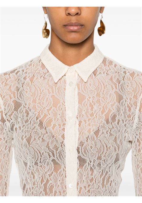 White floral-lace sheer shirt Philosophy Di Lorenzo Serafini - women PHILOSOPHY DI LORENZO SERAFINI | 020957340005